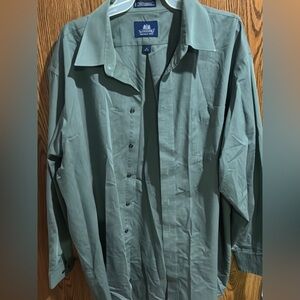 Stafford Men's Dress Shirt in Olive Green